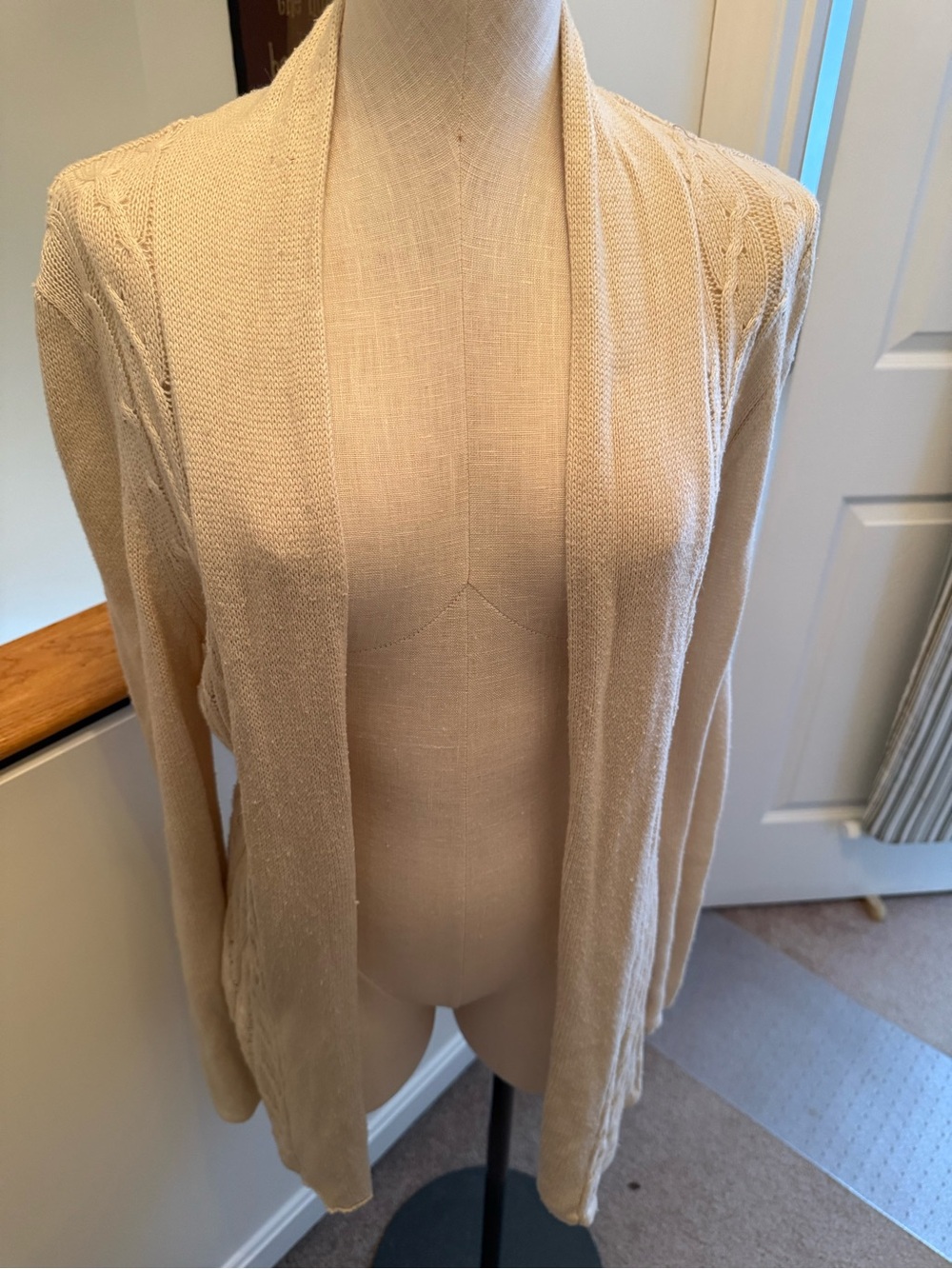Belldini Cream Open-Front Women's Cardigan Sweater